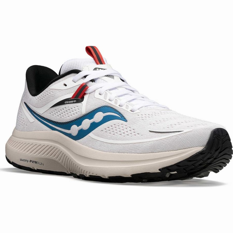 White / Brown Saucony Omni 21 Men's Running Shoes | Philippines S82135-J39