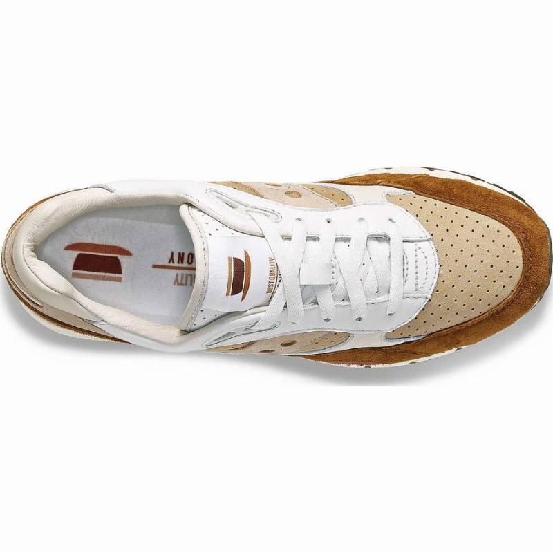 White / Brown Saucony Shadow 6000 Cappuccino Women's Sneakers | Philippines S48176-A45