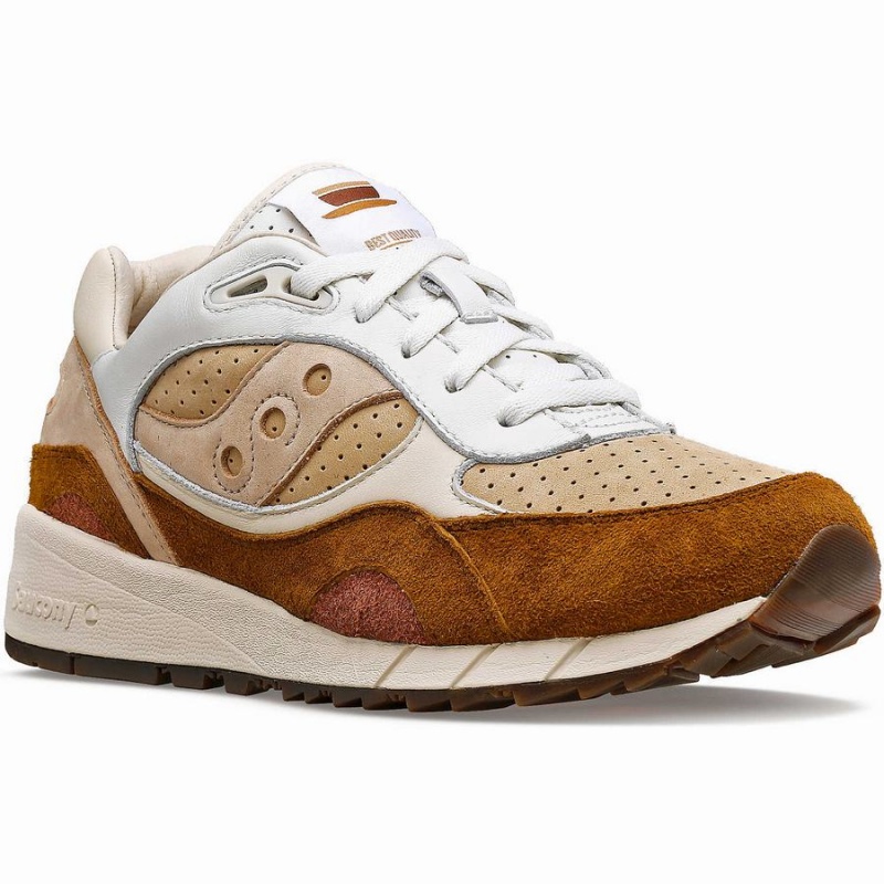 White / Brown Saucony Shadow 6000 Cappuccino Women's Sneakers | Philippines S48176-A45