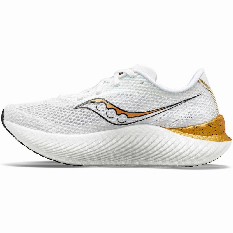 White / Gold Saucony Endorphin Pro 3 Men's Running Shoes | Philippines S90618-J18