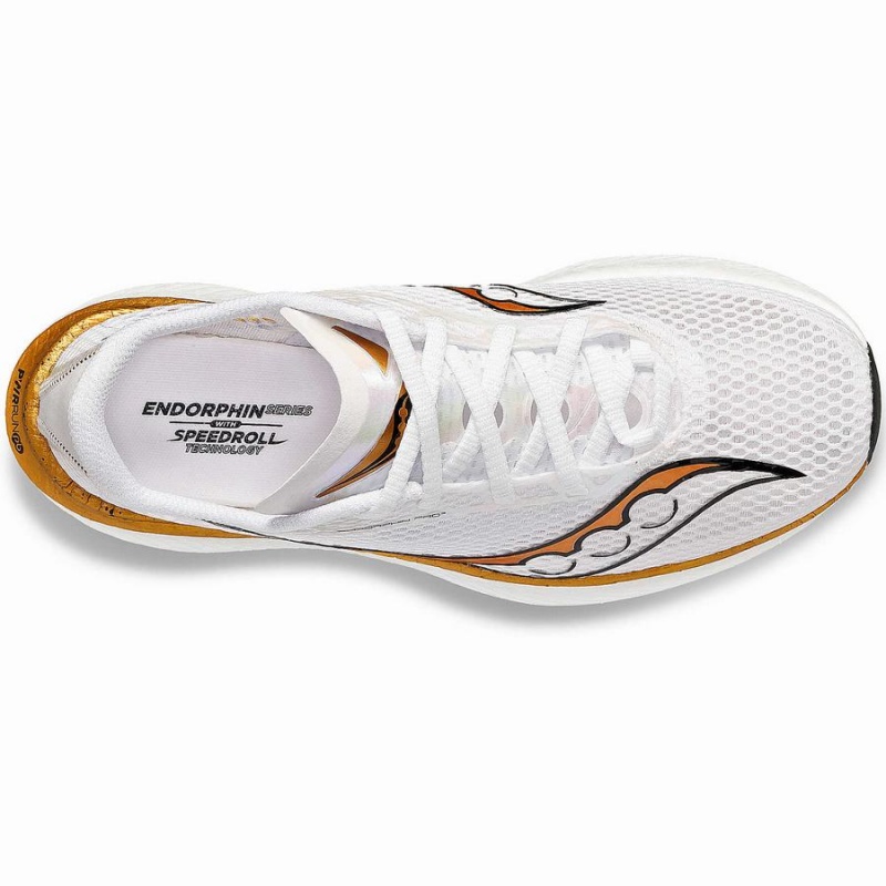 White / Gold Saucony Endorphin Pro 3 Women's Running Shoes | Philippines S31874-W93