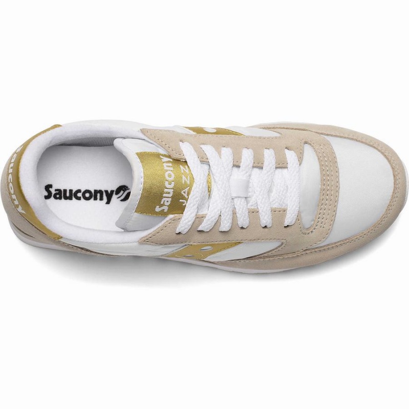 White / Gold Saucony Jazz Original Women's Sneakers | Philippines S93841-P24