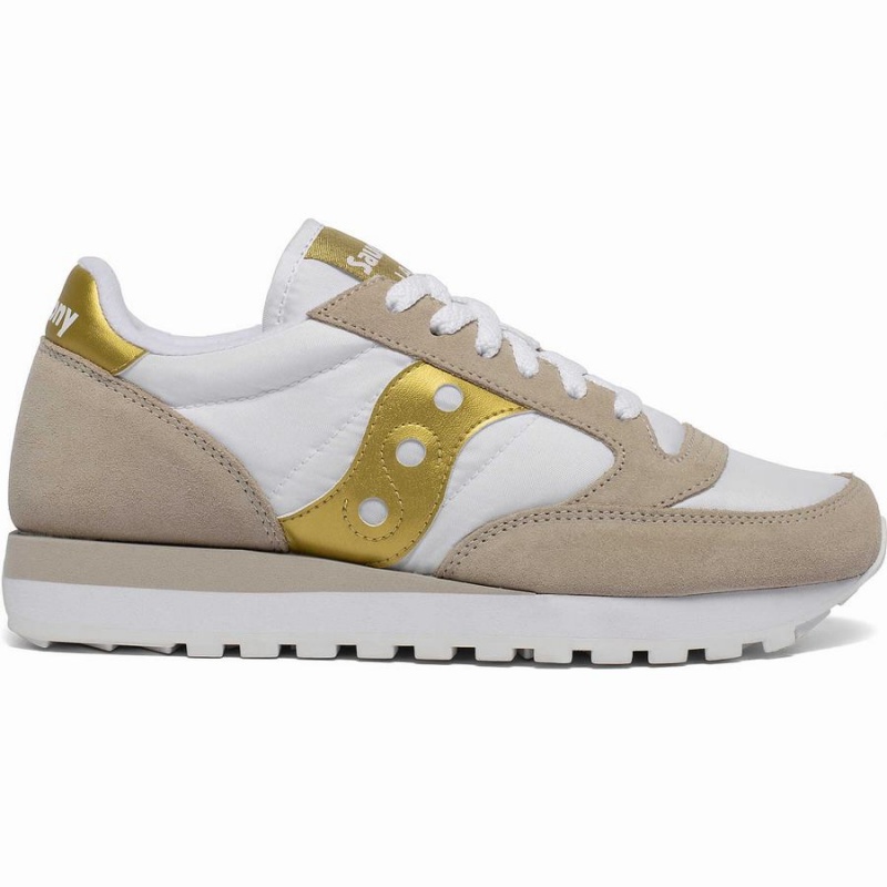 White / Gold Saucony Jazz Original Women\'s Sneakers | Philippines S93841-P24