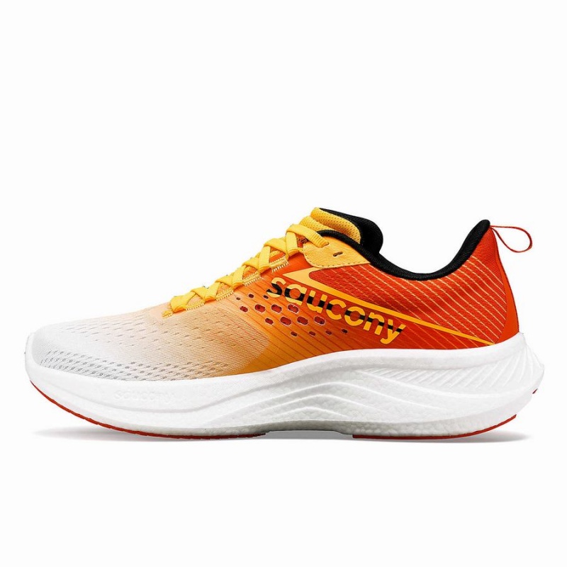 White / Gold Saucony Ride 17 Men's Running Shoes | Philippines S92451-X08