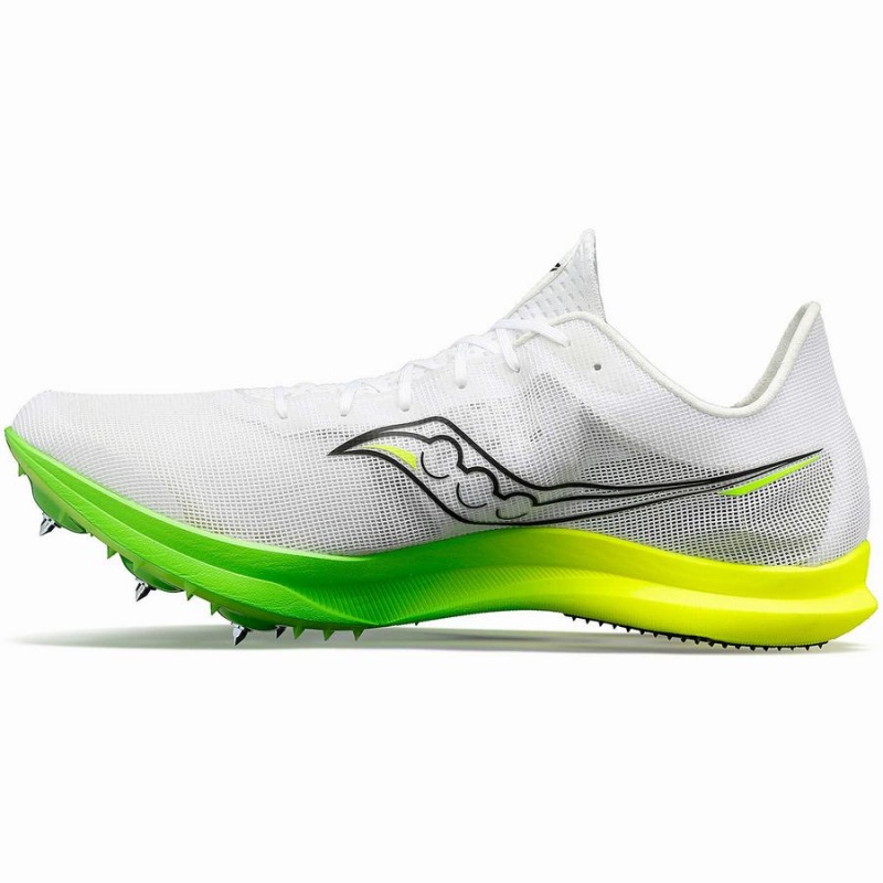 White / Green Saucony Endorphin Cheetah Women's Track Spikes | Philippines S10763-E07