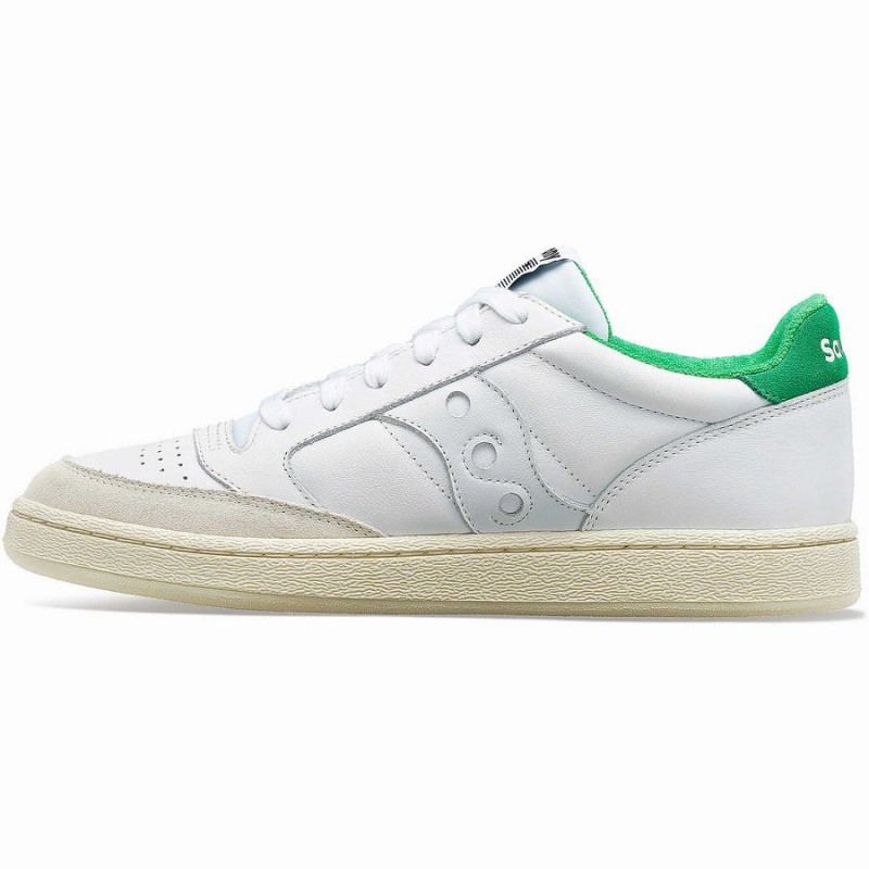 White / Green Saucony Jazz Court Athletic Women's Sneakers | Philippines S61475-X42