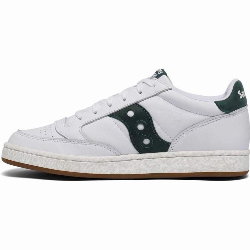 White / Green Saucony Jazz Court Men's Sneakers | Philippines S35904-P40