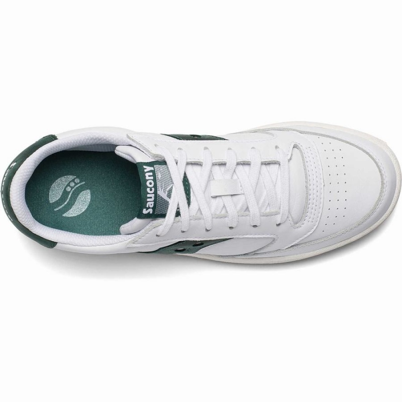 White / Green Saucony Jazz Court Men's Sneakers | Philippines S35904-P40