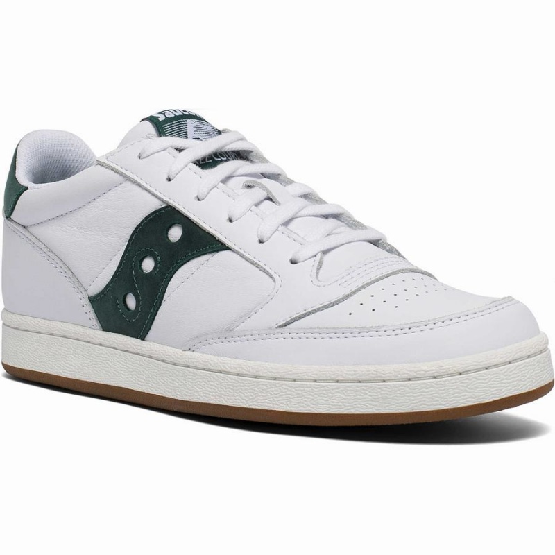 White / Green Saucony Jazz Court Men's Sneakers | Philippines S35904-P40