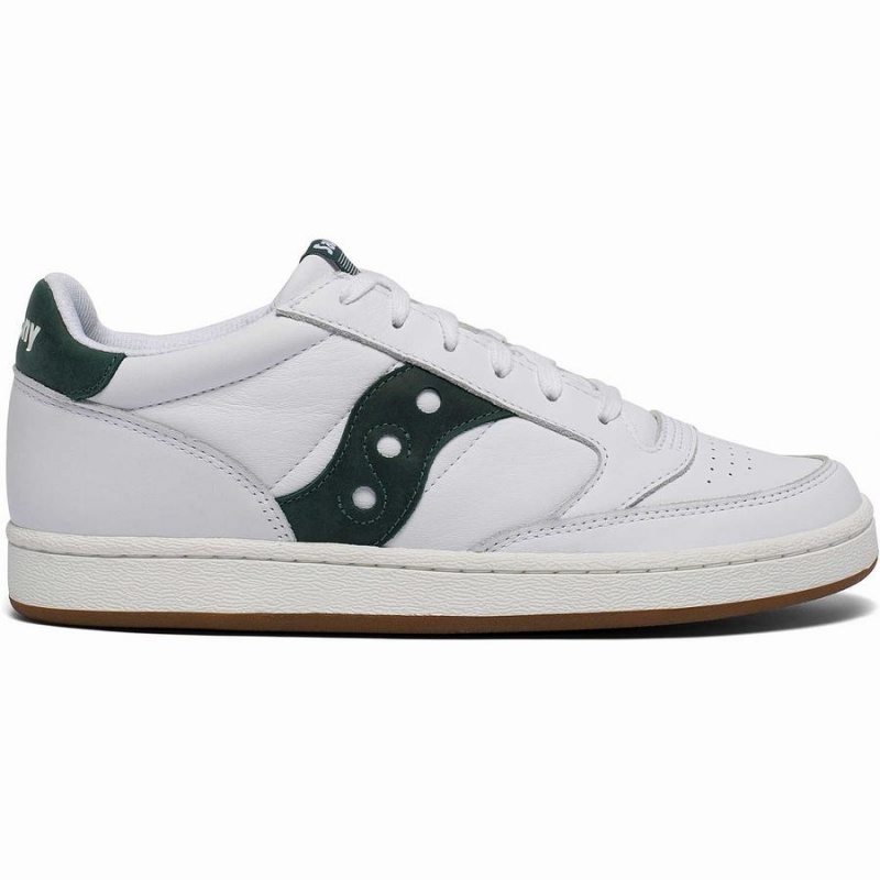 White / Green Saucony Jazz Court Men\'s Sneakers | Philippines S35904-P40