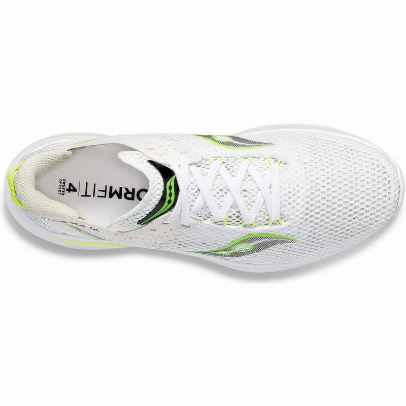 White / Green Saucony Kinvara 14 Men's Running Shoes | Philippines S81320-W01