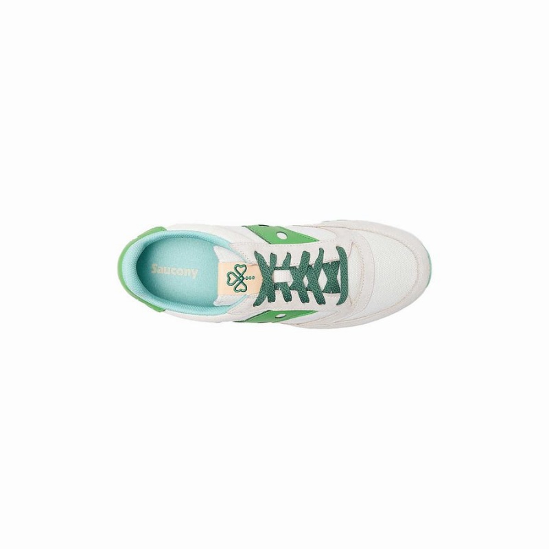 White / Green Saucony Shamrock Jazz 81 Men's Sneakers | Philippines S91054-H12