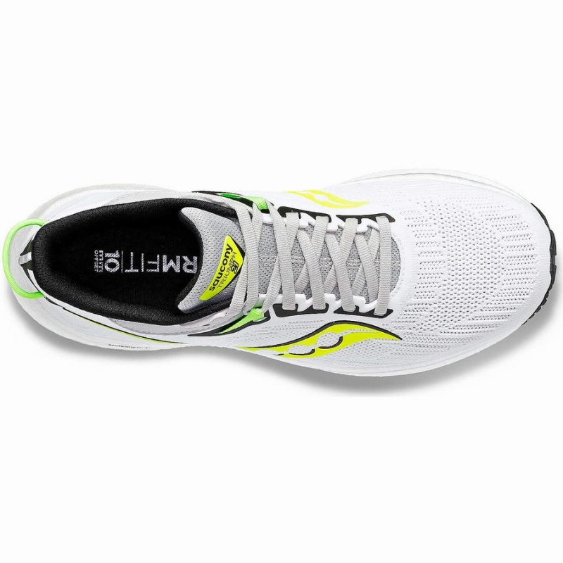 White / Green Saucony Triumph 21 Men's Running Shoes | Philippines S10946-B69