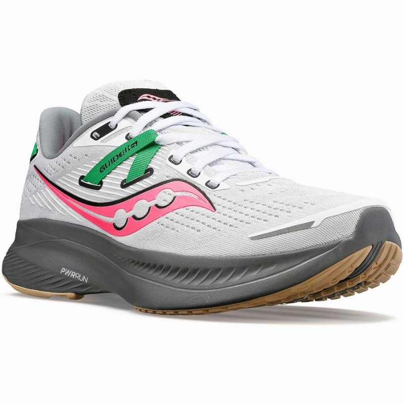 White / Grey Saucony Guide 16 Women's Running Shoes | Philippines S36145-G25