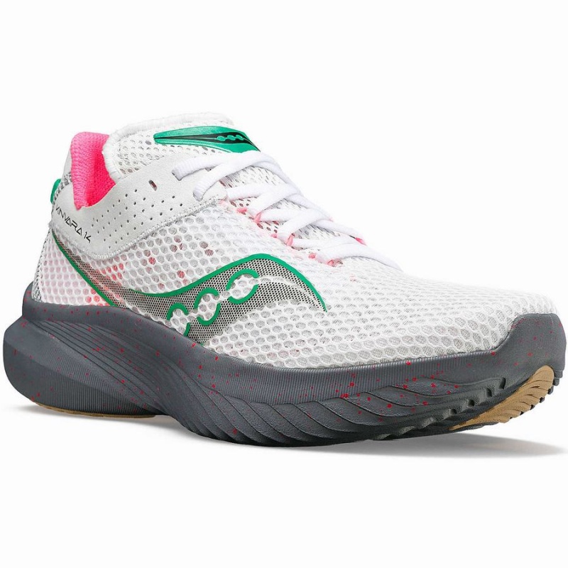 White / Grey Saucony Kinvara 14 Women's Running Shoes | Philippines S30957-C31