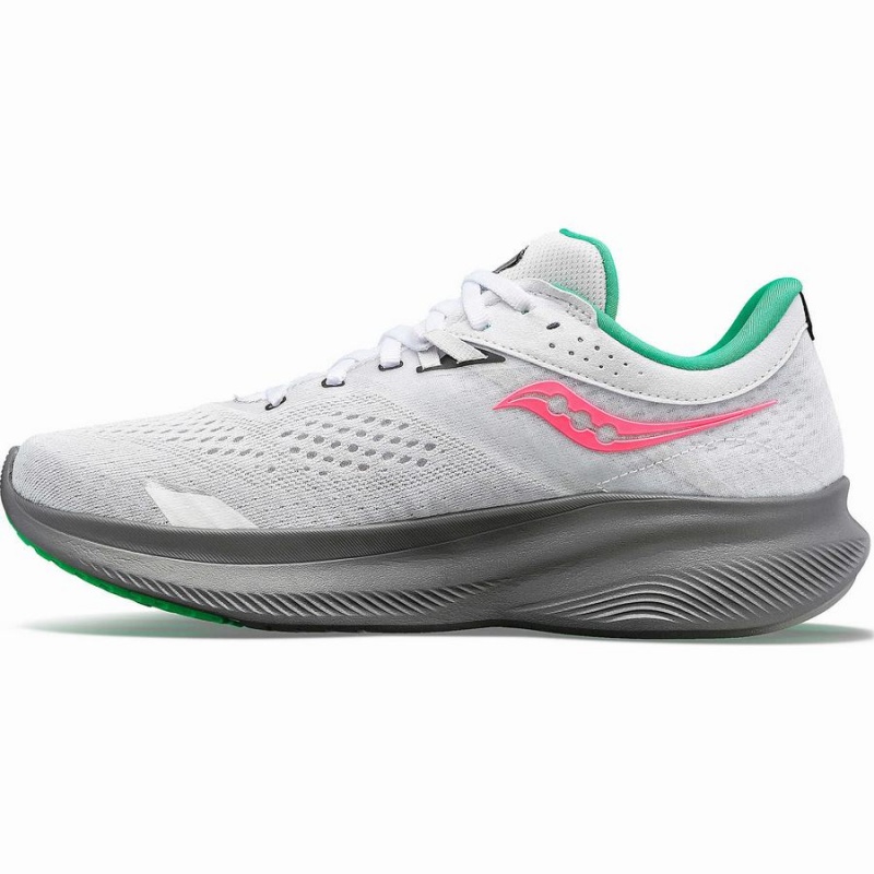 White / Grey Saucony Ride 16 Women's Running Shoes | Philippines S20368-L54