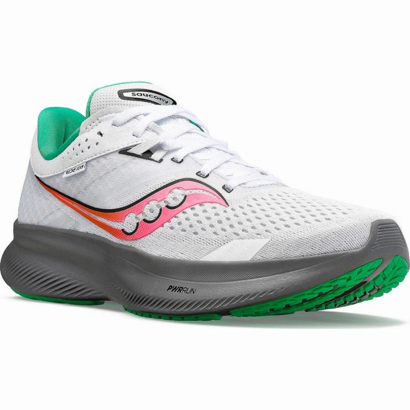 White / Grey Saucony Ride 16 Women's Running Shoes | Philippines S20368-L54