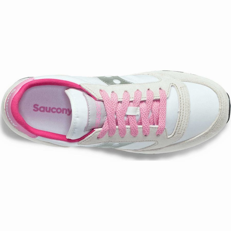 White / Grey / Pink Saucony Jazz Triple Women's Sneakers | Philippines S87624-B36