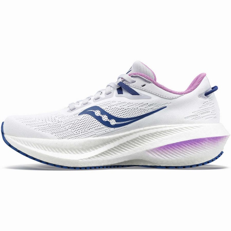 White / Indigo Saucony Triumph 21 Women's Running Shoes | Philippines S96320-U08