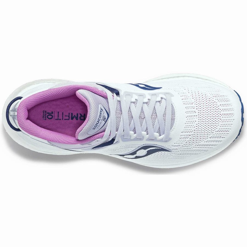 White / Indigo Saucony Triumph 21 Women's Running Shoes | Philippines S96320-U08