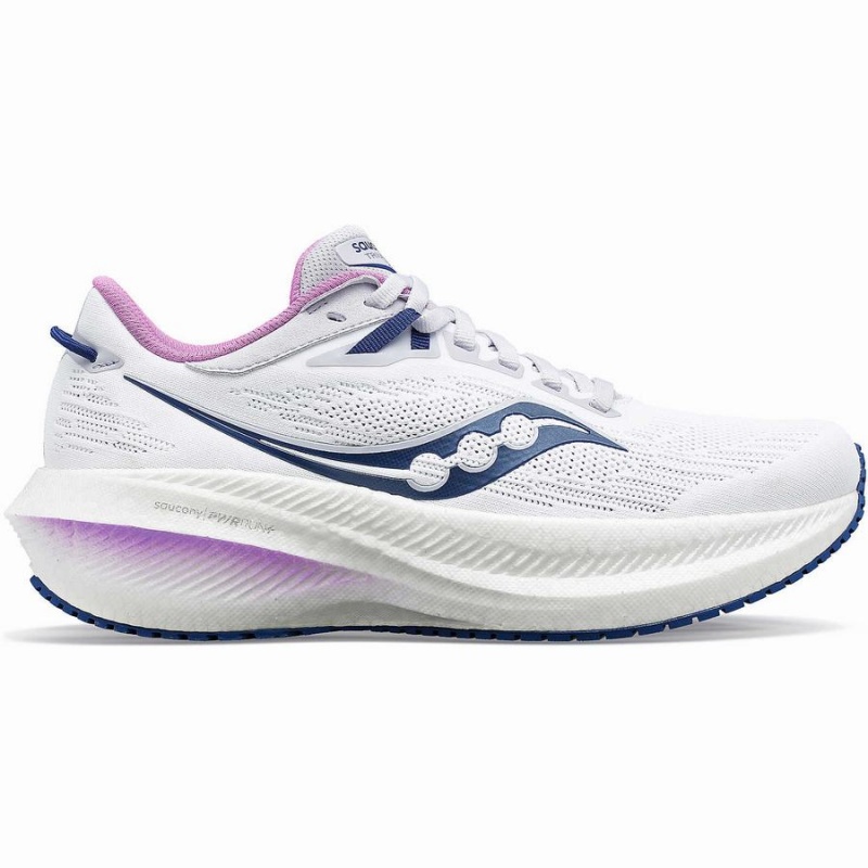 White / Indigo Saucony Triumph 21 Women\'s Running Shoes | Philippines S96320-U08