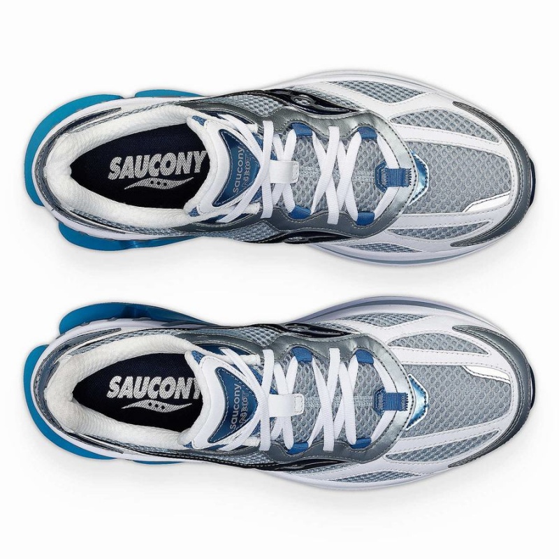 White / Light Blue Saucony Grid NXT Men's Sneakers | Philippines S39258-K98