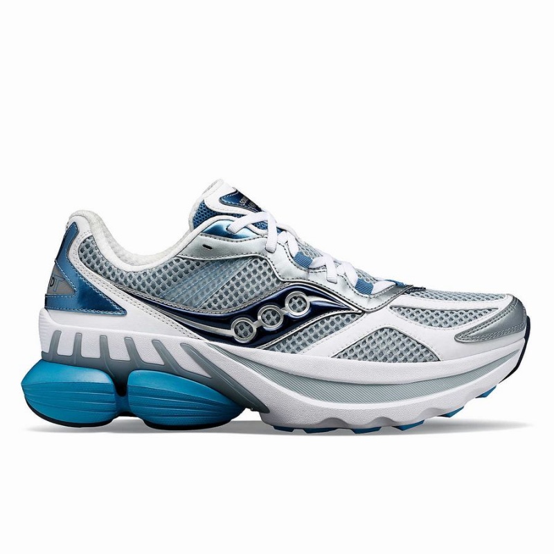 White / Light Blue Saucony Grid NXT Men\'s Sneakers | Philippines S39258-K98