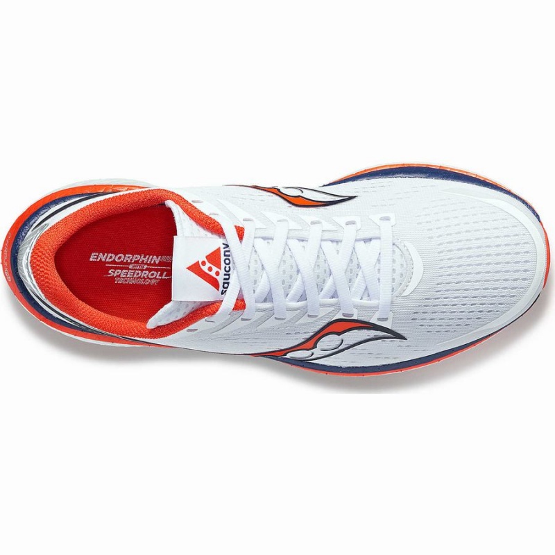 White / Navy Saucony Boston Endorphin Speed 3 Women's Running Shoes | Philippines S96813-W78