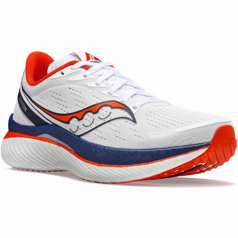 White / Navy Saucony Boston Endorphin Speed 3 Women's Running Shoes | Philippines S96813-W78