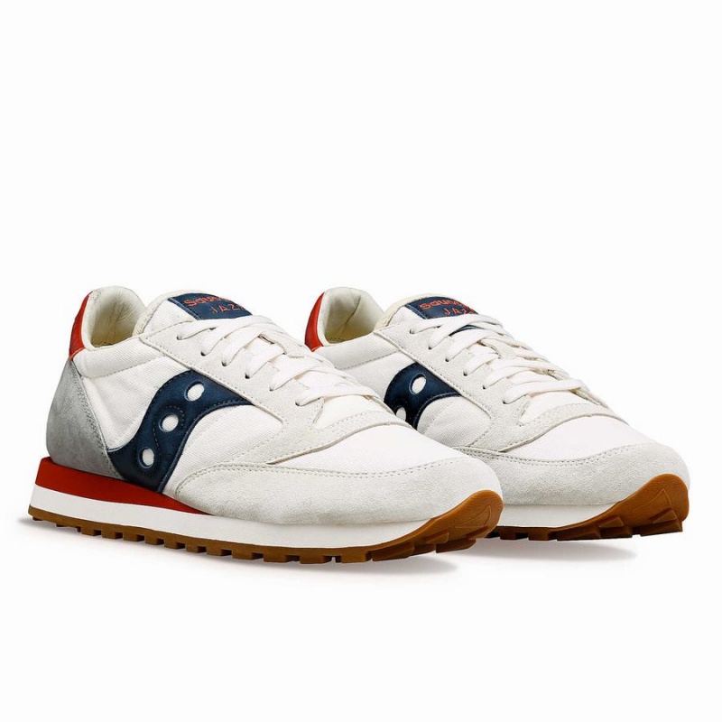 White / Navy Saucony Jazz Original Stonewash Men's Sneakers | Philippines S19034-E91