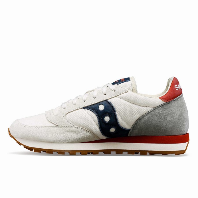 White / Navy Saucony Jazz Original Stonewash Men's Sneakers | Philippines S19034-E91