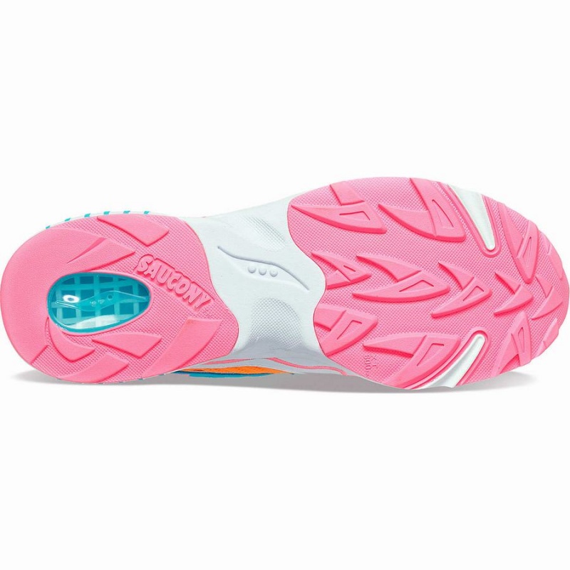 White / Orange Saucony 3D Grid Hurricane Women's Sneakers | Philippines S48093-D91