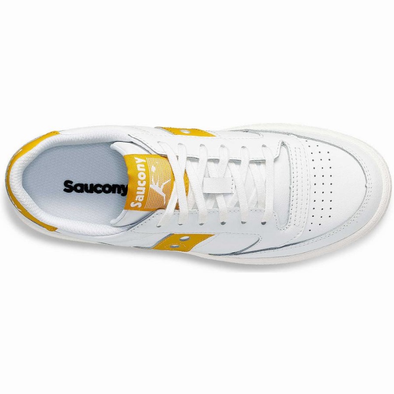 White / Orange Saucony Jazz Court PU Women's Sneakers | Philippines S15873-Y30