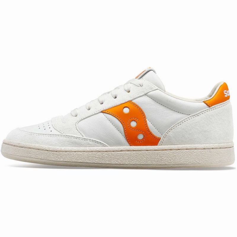 White / Orange Saucony Jazz Court Premium Men's Sneakers | Philippines S26501-R95