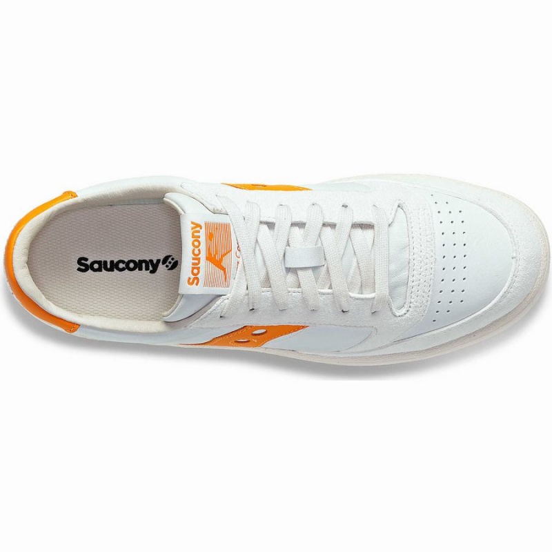 White / Orange Saucony Jazz Court Premium Men's Sneakers | Philippines S26501-R95