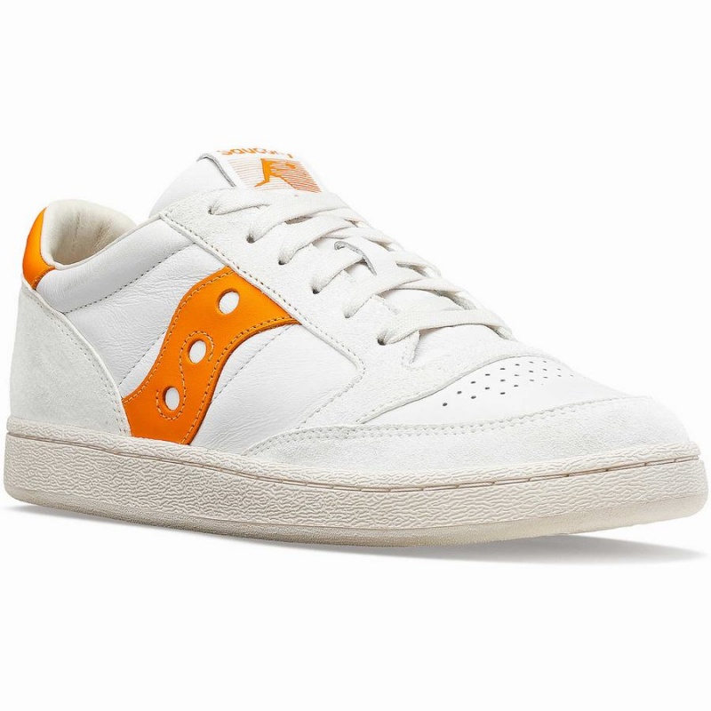 White / Orange Saucony Jazz Court Premium Men's Sneakers | Philippines S26501-R95