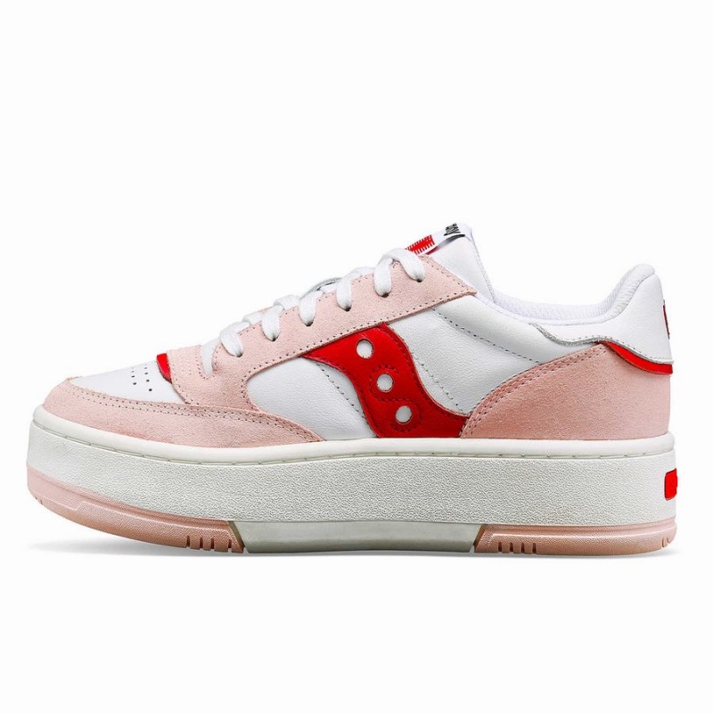 White / Pink Saucony St. Valentine Jazz Court Platform Women's Sneakers | Philippines S71236-J18