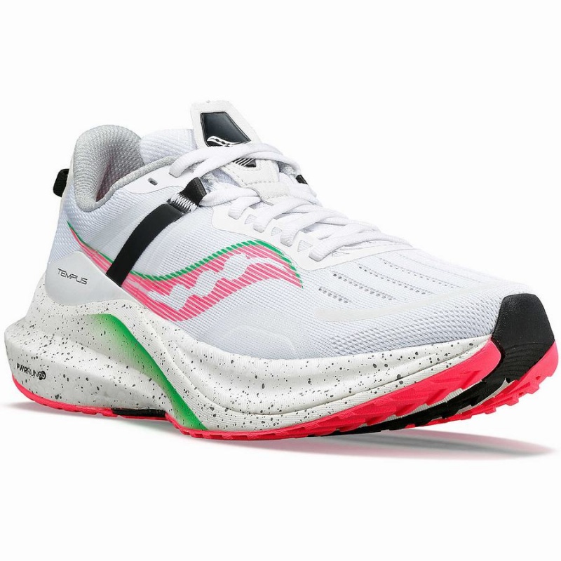 White / Pink Saucony Tempus Women's Running Shoes | Philippines S80693-W74