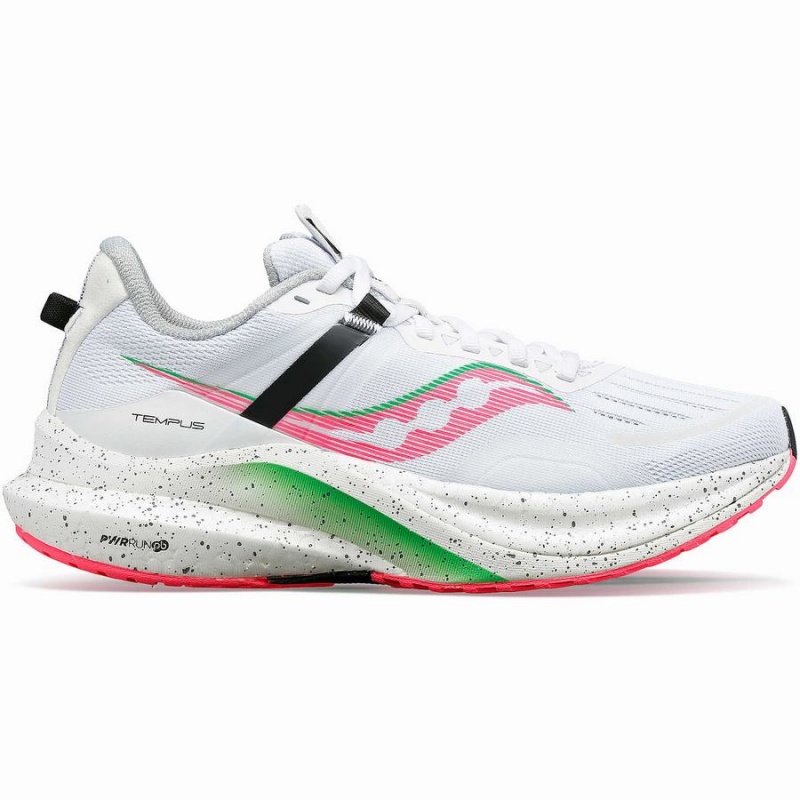 White / Pink Saucony Tempus Women\'s Running Shoes | Philippines S80693-W74