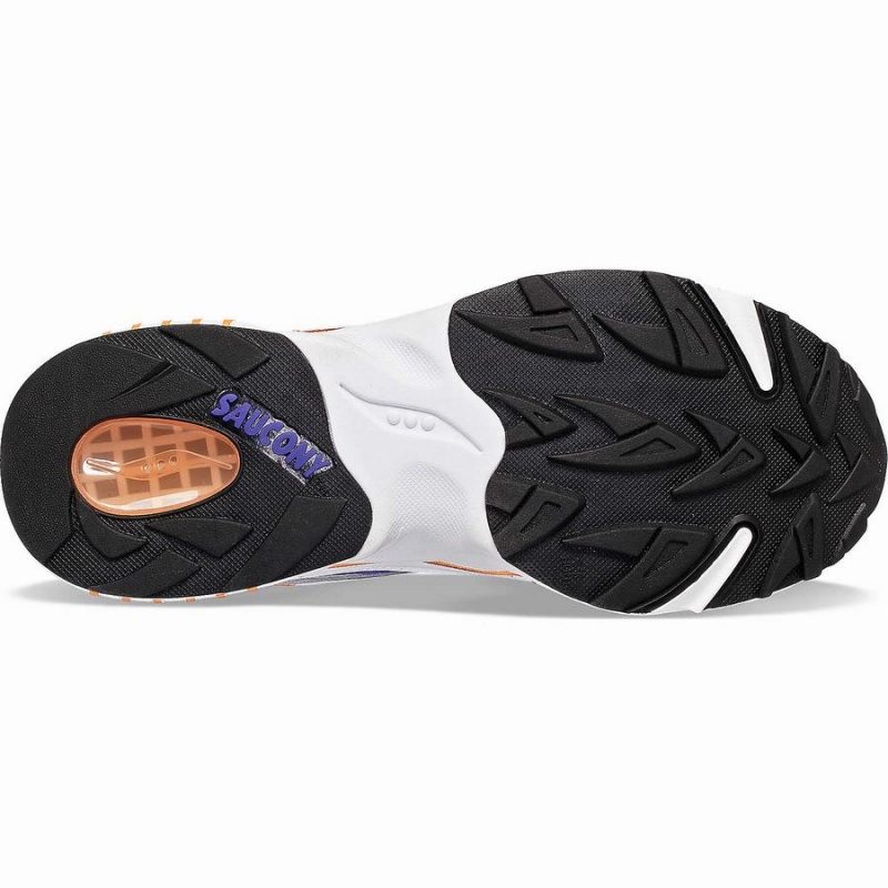 White / Purple Saucony 3D Grid Hurricane Men's Sneakers | Philippines S23680-E70