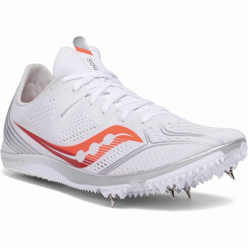 White / Red Saucony Endorphin 3 Spike Women's Track Spikes | Philippines S21863-L39