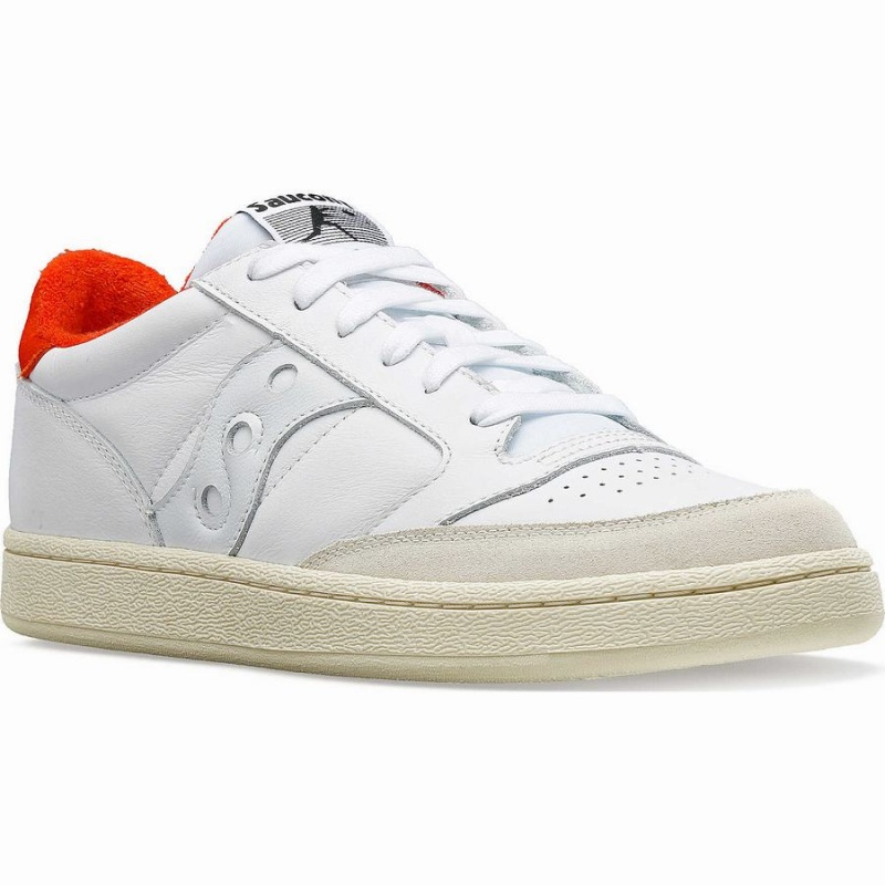 White / Red Saucony Jazz Court Athletic Men's Sneakers | Philippines S03179-B80