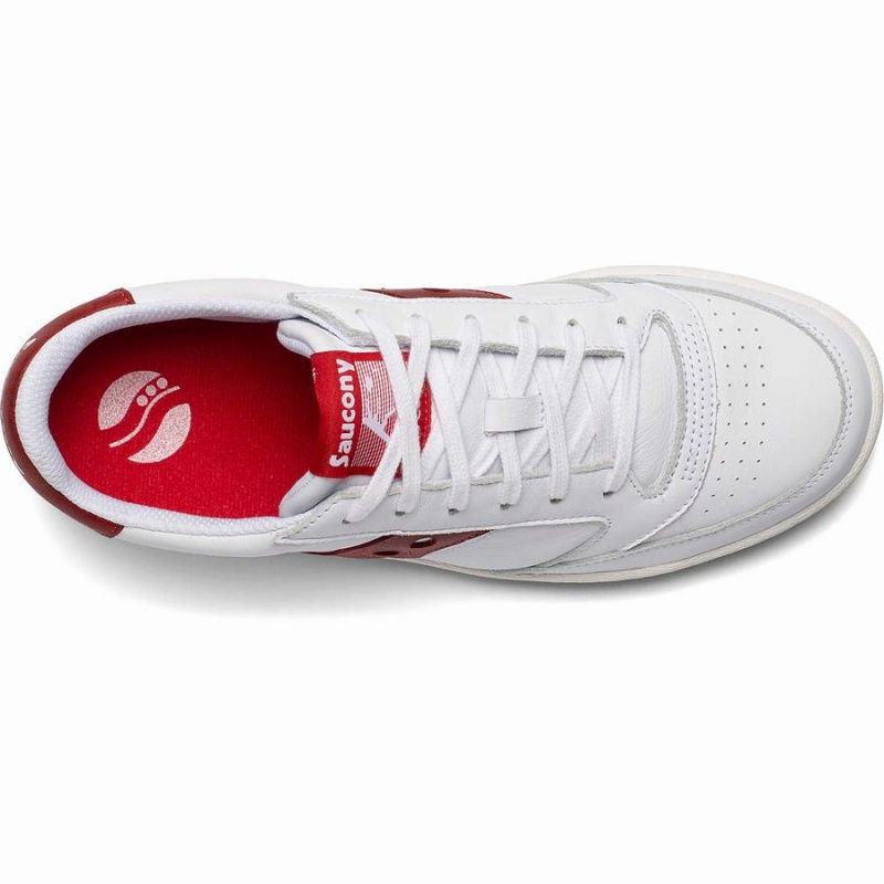 White / Red Saucony Jazz Court Men's Sneakers | Philippines S93625-Z04