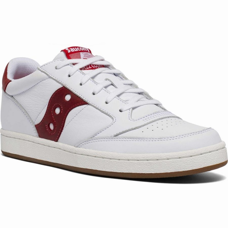 White / Red Saucony Jazz Court Men's Sneakers | Philippines S93625-Z04