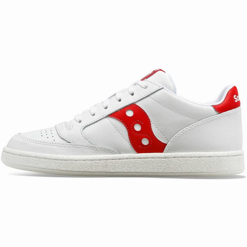 White / Red Saucony Jazz Court PU Women's Sneakers | Philippines S18706-K75