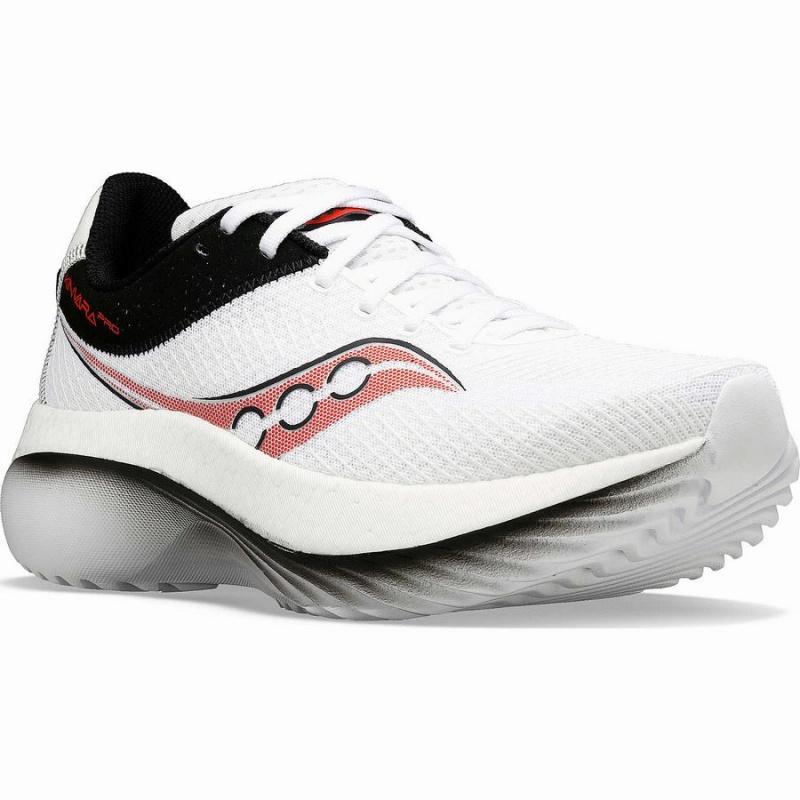 White / Red Saucony Kinvara Pro Men's Running Shoes | Philippines S90253-L18