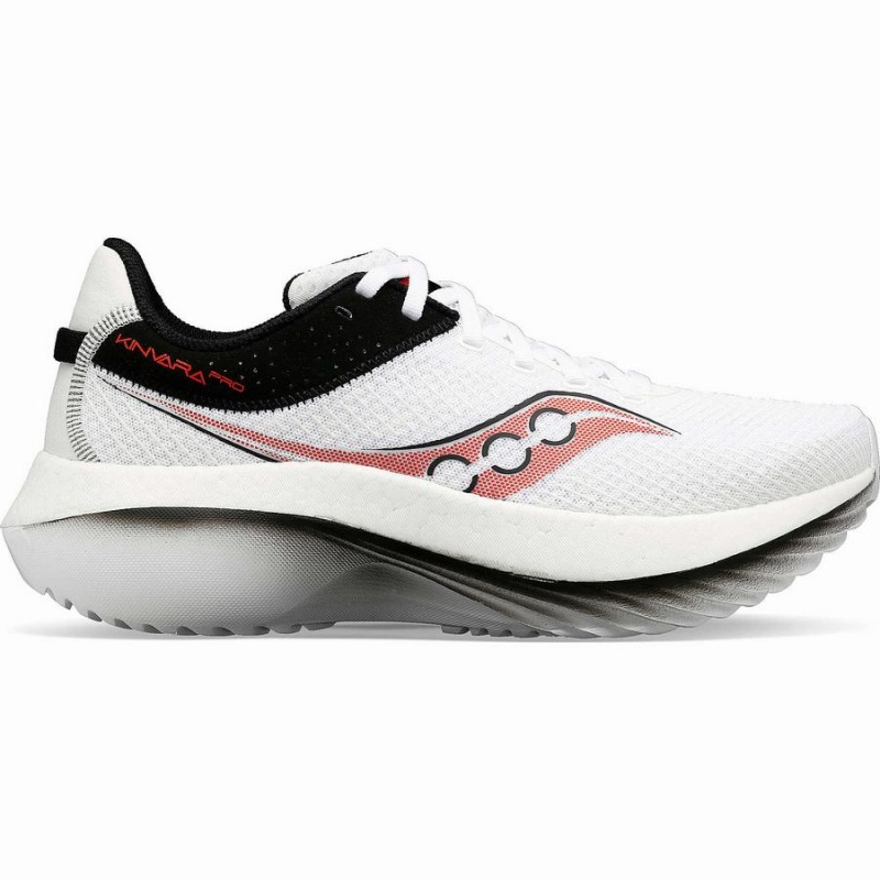 White / Red Saucony Kinvara Pro Men\'s Running Shoes | Philippines S90253-L18