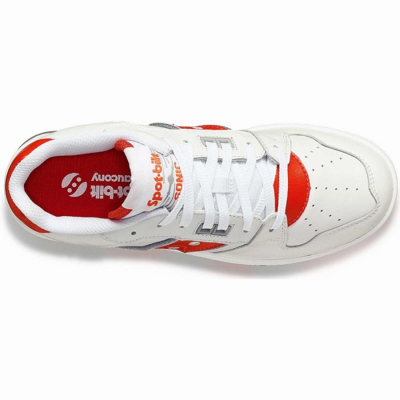 White / Red Saucony Spot-Bilt™ Sonic Low Women's Sneakers | Philippines S62947-Q68