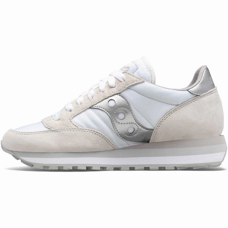 White / Silver Saucony Jazz Triple Women's Sneakers | Philippines S27853-W08