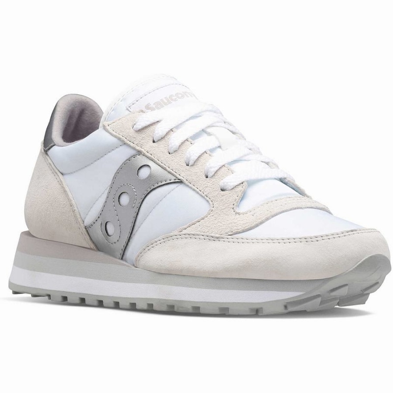 White / Silver Saucony Jazz Triple Women's Sneakers | Philippines S27853-W08